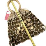 American Eagle  Woven Purse Handbag Women's‎ 16" x 20" Tan Boho Western Hippie Photo 7
