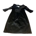 Kay Unger  BLACK SATIN SHAWL COLLAR COCKTAIL DRESS NWT (10) Photo 8
