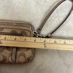 Coach Tan and Pink Signature Wristlet Clutch Photo 10