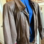 Vintage Brown Textured Genuine Leather Jacket Size M Photo 1