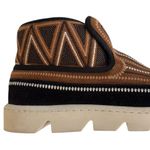 Bernardo EUC  Leather and Sheepskin Drea Embroidered Booties Brown Black Size 7 Photo 6