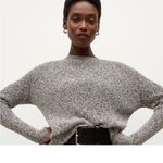 MM.LaFleur  The Butler Knit Boucle Sweater black/white tweed print small Photo 4