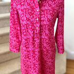 Vineyard Vines  Hot Pink Floral Block Print Performance Polo Shirt Dress Photo 0