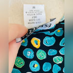 Geo Print Circles Full Maxi Dress: Blue/Green & Yellow/White, Short Sleeve,Sz. M Blue Size M Photo 4