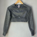 Gymshark  Dry Flex Crop Top Gray Logo Gym Shirt Photo 0