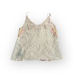 J Brand Lucy Cami Women's Small Silk Pink Yellow Cream Striped Strappy V-Neck Photo 3