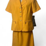 Vintage Skirt Suit‎ Yellow Size 10P Photo 0