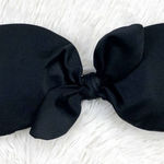 Victoria's Secret Victoria’s Secret Swim Black Tie Front Bikini Top Small Photo 0