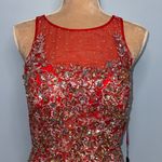 RANIA’S Collection Elegant Red Embellished Dress with Scarf Size 10 NWT Photo 2