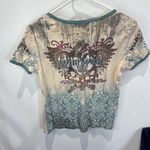Vanilla Sugar Wild West Cowgirls Graphic Rhinestone T Shirt Top Medium‎ Tan Photo 2