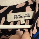 Diane Von Furstenberg  Color Block Silk Leopard Print Belmont Long Sleeve Dress Photo 5