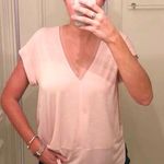 ZARA  pink v-neck tee Photo 0