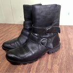 Sorel Phoenix Moto Buckle Black Leather Waterproof Winter Boots Womens Size 10.5 Photo 2