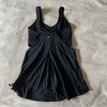 Lululemon  Athletica Rest Less Tank Black Strappy Drawstring Athletic Tank Top 6 Photo 3
