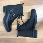 SOUL Naturalizer Black Lace Up‎ Combat Ankle Boot Bootie Lug Sole Size 7.5 New Black Photo 7
