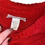 Cabin creek Red textured vintage 80s crewneck 100% cotton sweater Photo 3