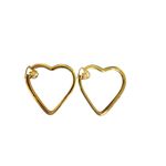 Versace  NWT Brass Medusa Heart Hoop Earrings in Original Box Photo 5
