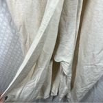 Anthropologie Cream Linen Blend Twist Front Midi Dress Photo 3