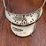 EXPRESS NEW  Gold Layered Statement Necklace Oval Circular Chain Egyptian NWOT Photo 2