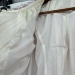 McGinn light pink tweed woven blazer jacket silver chain detail fringe size 6 Photo 2