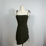 Amanda Uprichard New!  Chaira‎ Olive Green Mini Dress Sz XS Photo 3