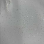 DEADSTOCK y2k white maxi cowl neck sequin dress sheet truffle sleeve glam size 8 Photo 5