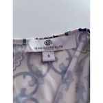 Jean Pierre Klifa Dress Size Small White Blue Beach Resort Shift Midi Stretch Photo 2