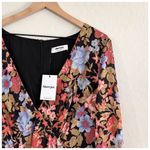 NWT Showpo Henny Midi Long Sleeve Split Dress in Dusk Floral Size 14 Pink Photo 14