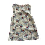 Modcloth Sleeveless Top XS Llama Alpaca Print Red Trim Keyhole Blouse Photo 2