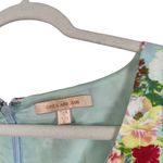 Skies Are Blue  Floral Sleeveless Dress Pockets Aqua Blue Pink Preppy Women Small Photo 3