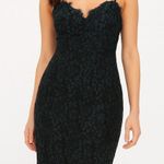 Eliza J Sweetheart Neckline Lace Mini Dress Green Black 2 Photo 0