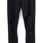 Alo Yoga 7/8 High-Waist Ripped Warrior Black S Photo 0