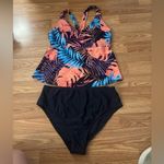 Cupshe  Tropical Tankini Bikini Swimsuit Size 1X Photo 1