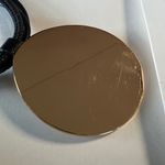 ZARA Gold Smooth Medallion Black Cord Necklace Artsy Photo 5