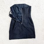 BCBGeneration Womens 8 Cocktail Dress LBD Strapless Mini Textured Ruffle Photo 4