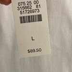 Talbots Ladder stitch top white embroidered hem bell sleeves Large NWT(flawed) Photo 9