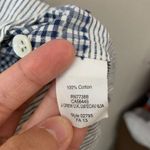 J.Crew Gingham Stripe Blue Popover Blouse Photo 5