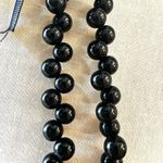 Black beaded ribbon tie necklace Photo 3