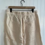 MELISSA NEPTON Summer Pant Pull On Wide Leg Waffle Cotton in Beige Clair Size L Tan Size L Photo 5