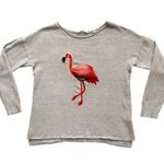 Soft Surroundings  Flamingo Cozy Soft Tropical Size Large Coastal Sweater Photo 1