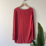 Free People  FP Beach Ribbed Long Sleeve Tunic Cotton Stretch Casual oversized M Photo 1