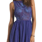 Blessed Are The Meek Revolve Ethereal Embroidered Mini Dress in Blue Size 0 XXS Photo 0