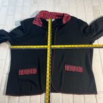 Ming Wang Cardigan Jacket Womens XL Black Coral Pink Open Front Knit 3/4 Sleeve Photo 1
