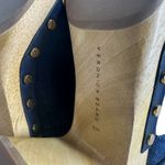 Veronica Beard  Dacey Denim Clogs Heels‎ Studded Buckle Wood Blue Size 9.5 Photo 10