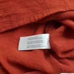 BYdesign Tunic Blouse Large Orange Crochet Roll Tab Long Sleeve V Photo 4