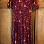 LuLaRoe  Dress XS Nicole Burgundy Geometric Photo 0
