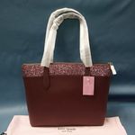 Kate Spade  Flash Glitter Tote Saffiano Cherrywood K8706 NWT $359 Retail Photo 0