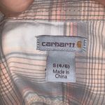 Carhartt pink plaid flannel western cowboycore S button down shirt Photo 2
