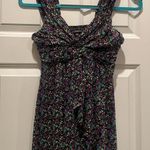 EXPRESS splatter floral wide strap tank top Photo 0