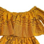 Show Me Your Mumu  Bess Off-Shoulder Lace Mini Dress Golden Size Small Women's Photo 6